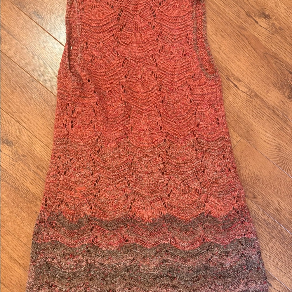 Coldwater Creek Bohemian Long Knit Cardigan Sweater Vest. Size Medium - Picture 7 of 10